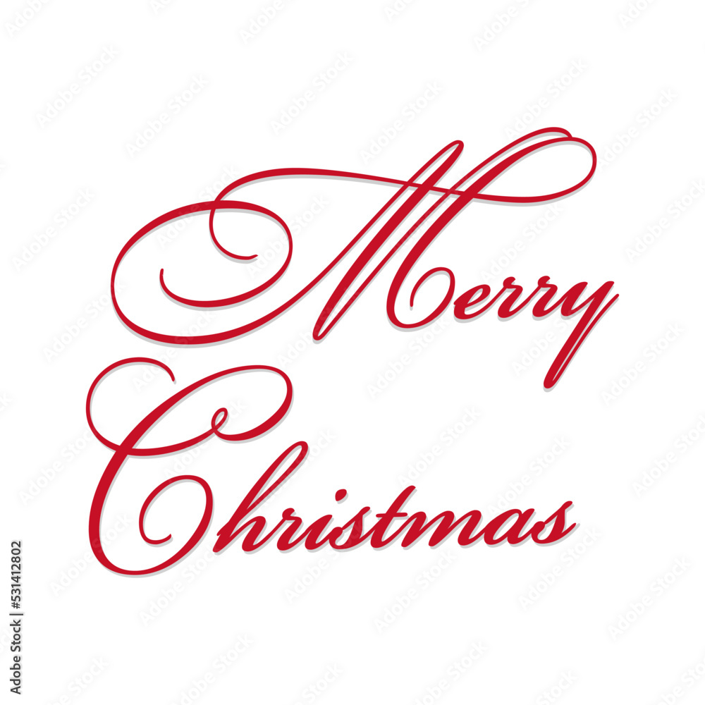 Christmas. Calligraphic Lettering design Creative typography for Holiday Greeting Gift Poster. Vector