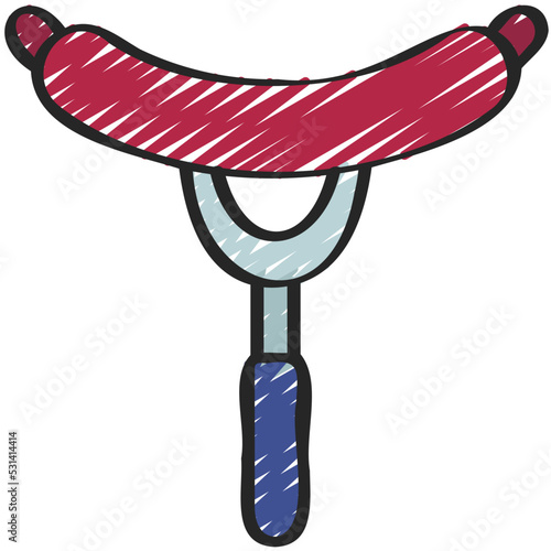 Sausage Grill Fork Icon