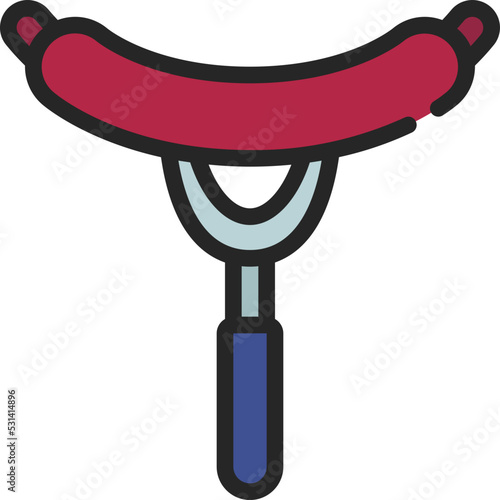 Sausage Grill Fork Icon