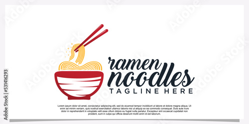 Bowls logo design illustration for ramen noodle icon with creative unique concept Premium Vector Part 3