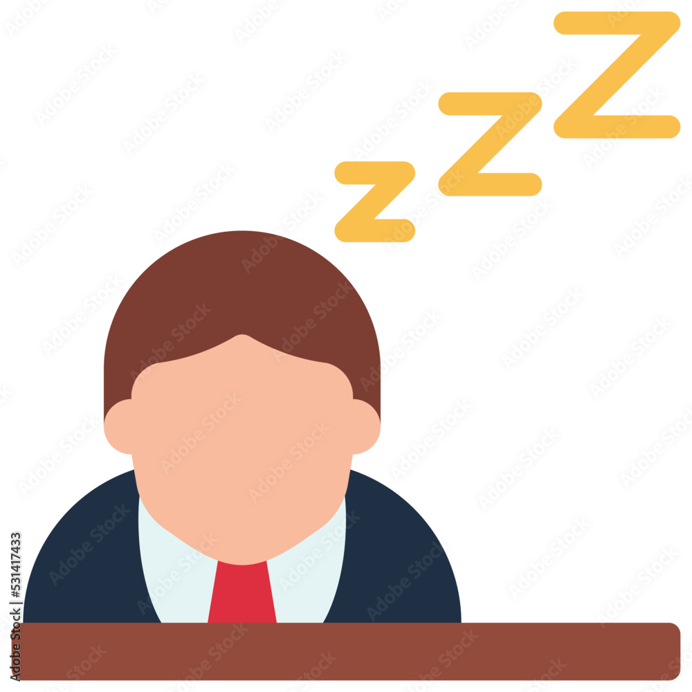Sleep At Desk Icon