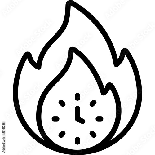 Fire Clock Icon