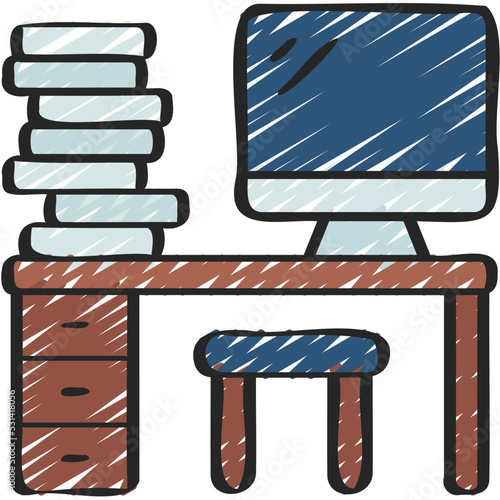 Work Pile On Desk Icon