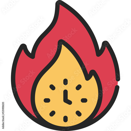 Fire Clock Icon