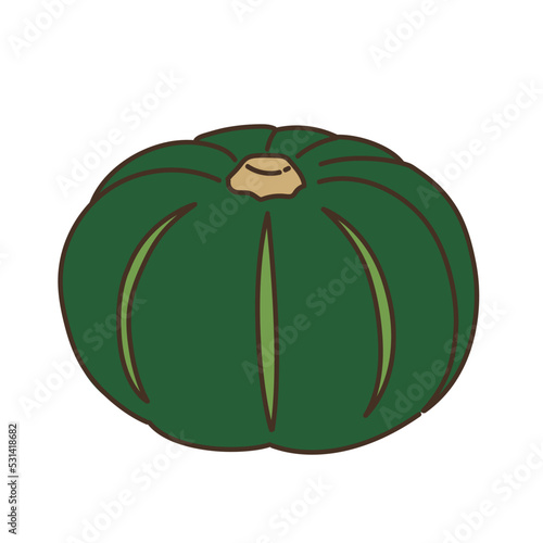野菜のイラスト　農産物　食べ物　食材　食品 かぼちゃ