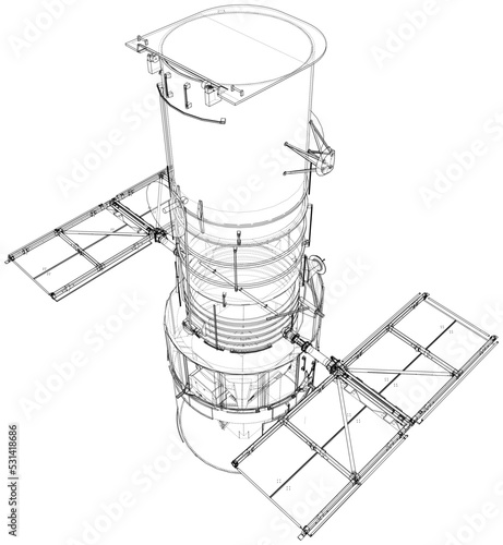 Hubble space telescope. Sattellite
