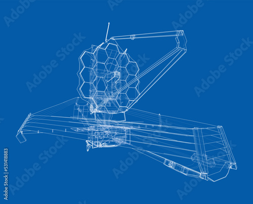 James Webb Space Telescope. Vector photo