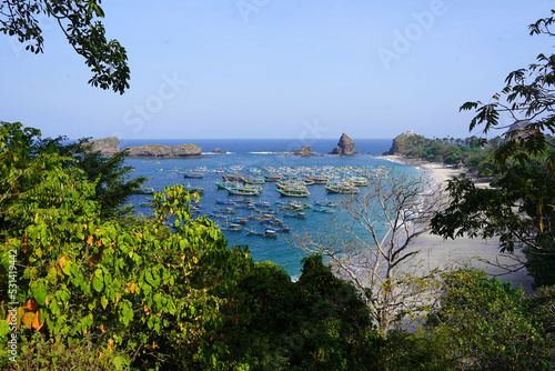 View of Papuma beach from a hill photo