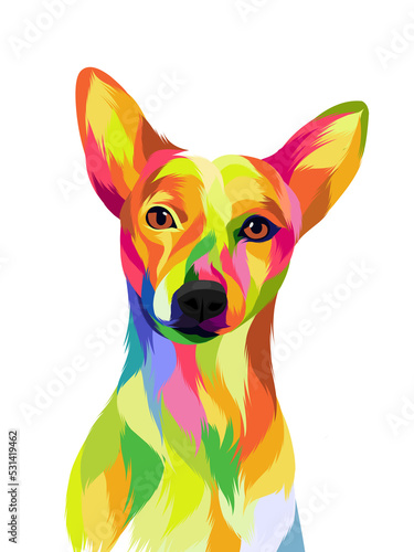 Dog vector pop art illustrations