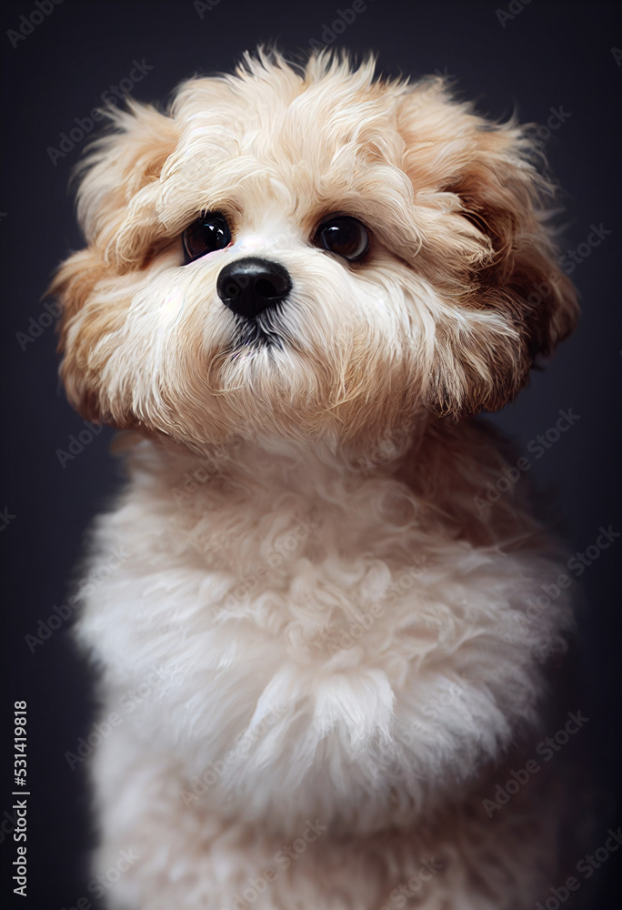 Maltipoo dog portrait 5