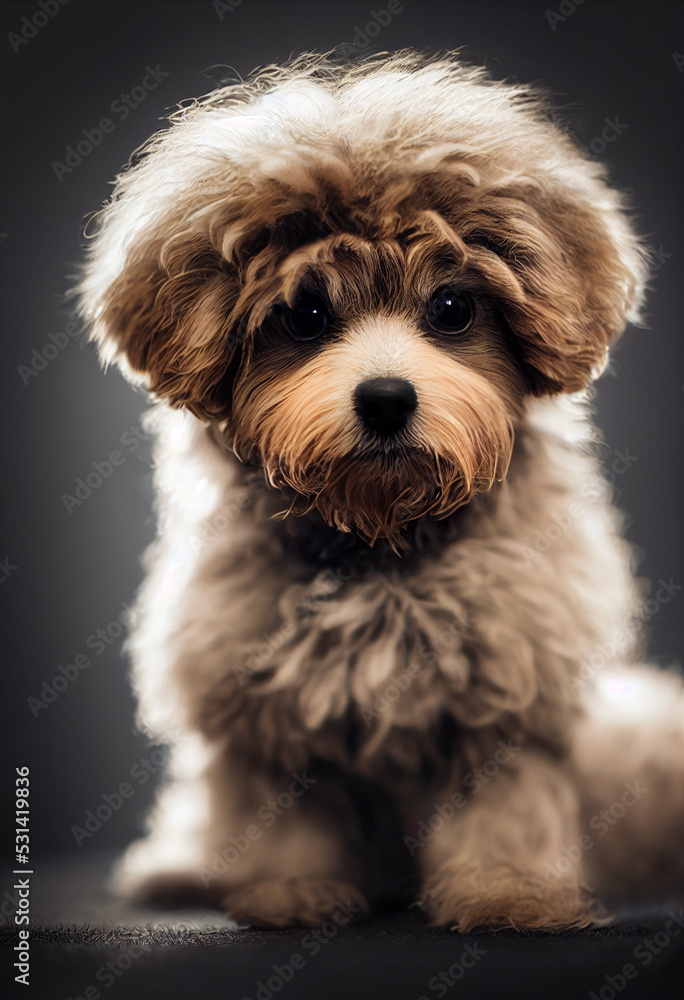 Maltipoo dog portrait 6