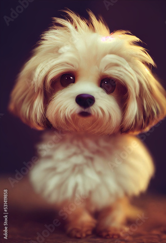 Maltipoo dog portrait 8
