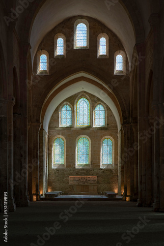 Architecture of the Cistercian Abbey of Fontenay in Burgundy  France