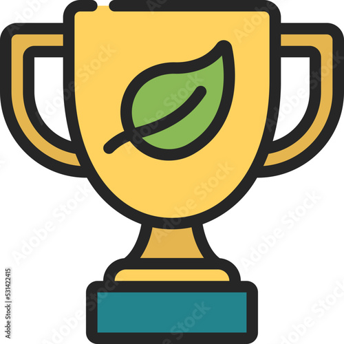 Sustainable Award Trophy Icon