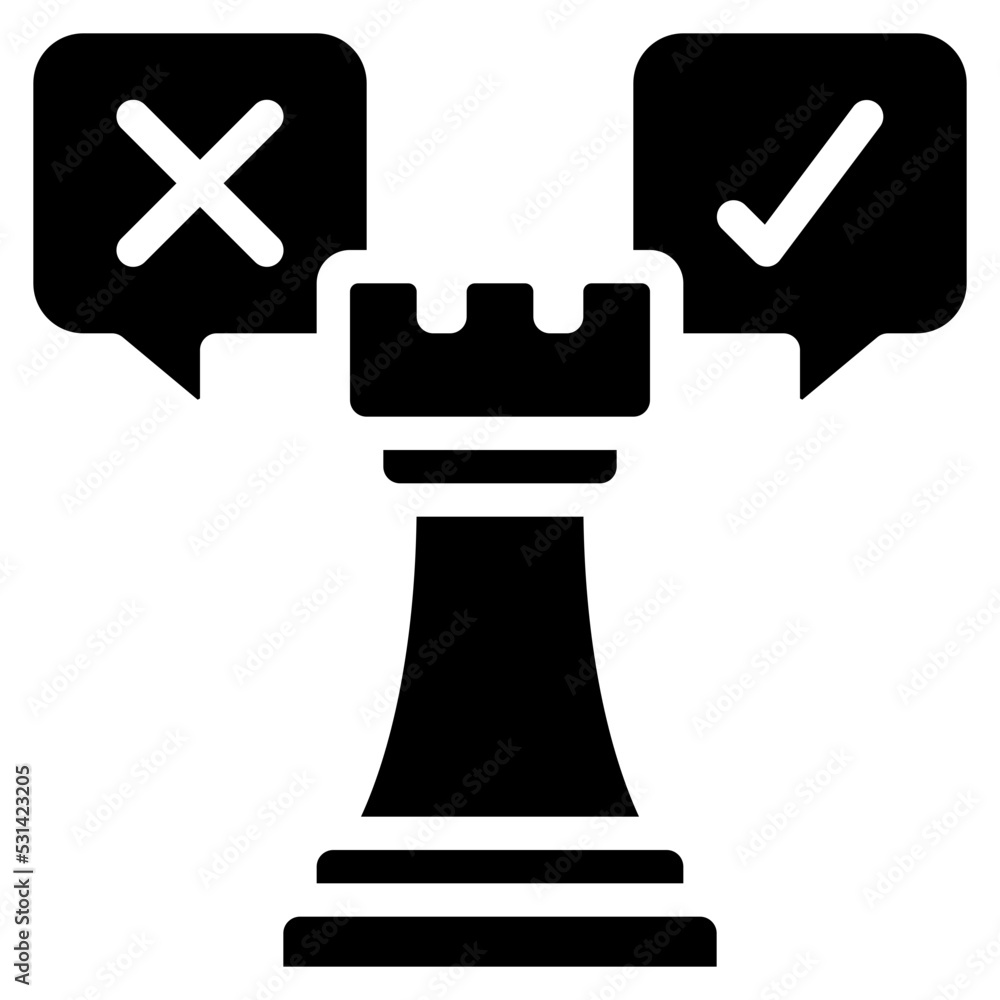 Decision Making Strategy Icon Decision Making Strategy Icon
