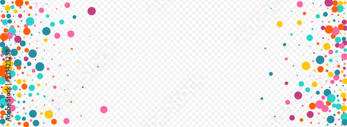 Multicolored Confetti Festival Vector Panoramic