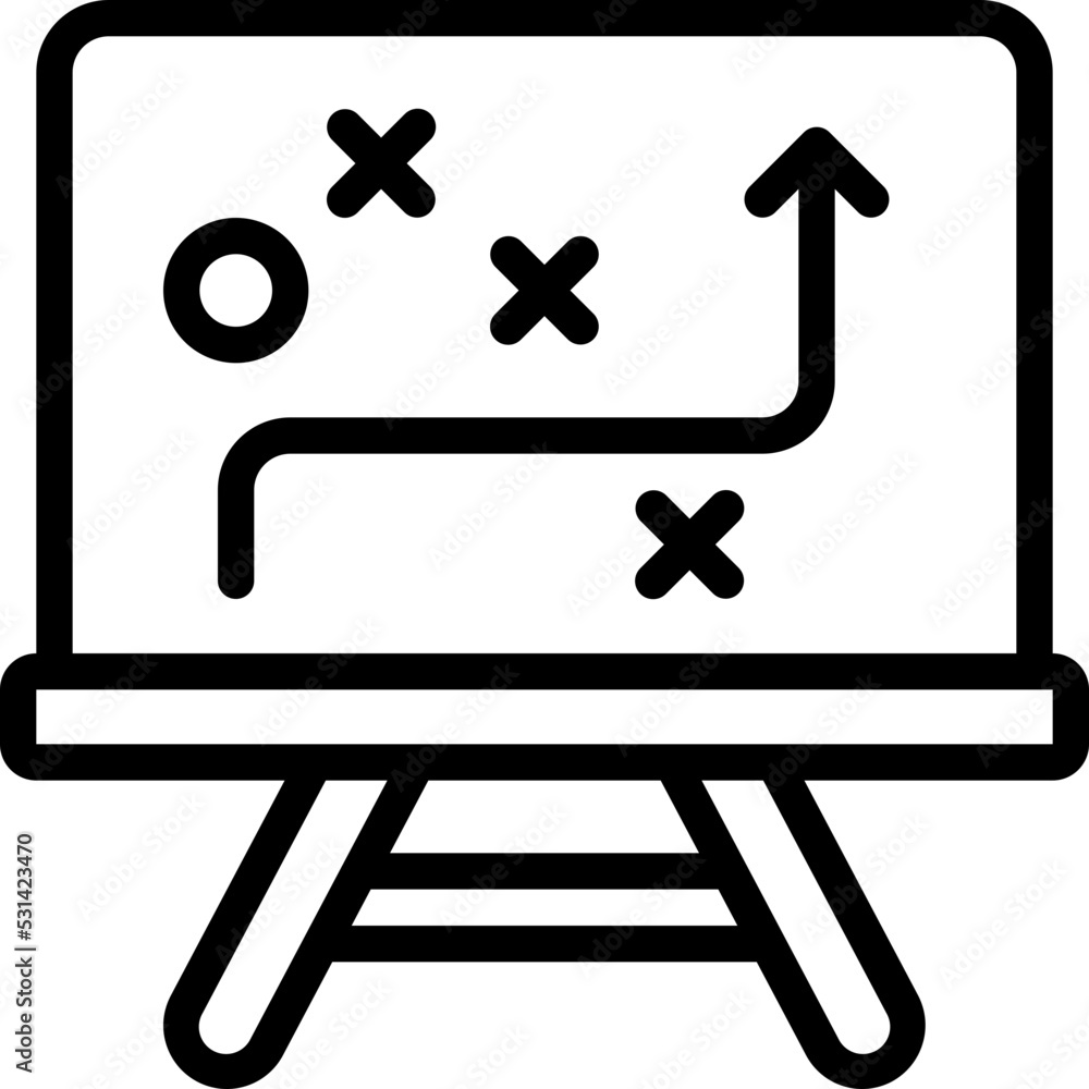 Whiteboard Planning Icon Whiteboard Planning Icon