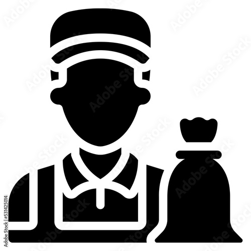 Garbage Collector Man Icon