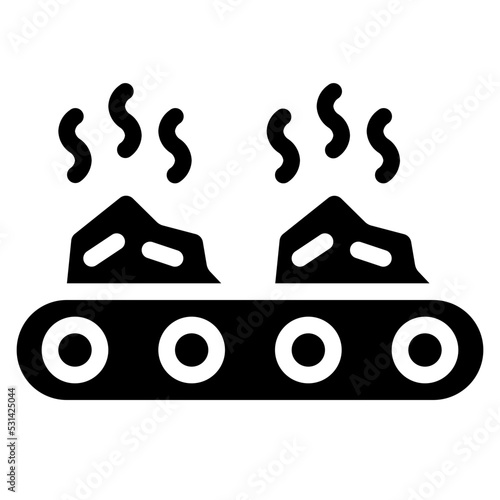 Trash Piles Conveyor Belt Icon