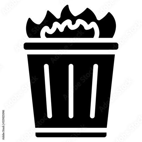 Flaming Bin Icon
