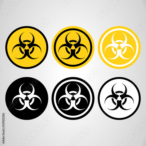 Circle Symbol Biological Hazard or Biohazard Sign 