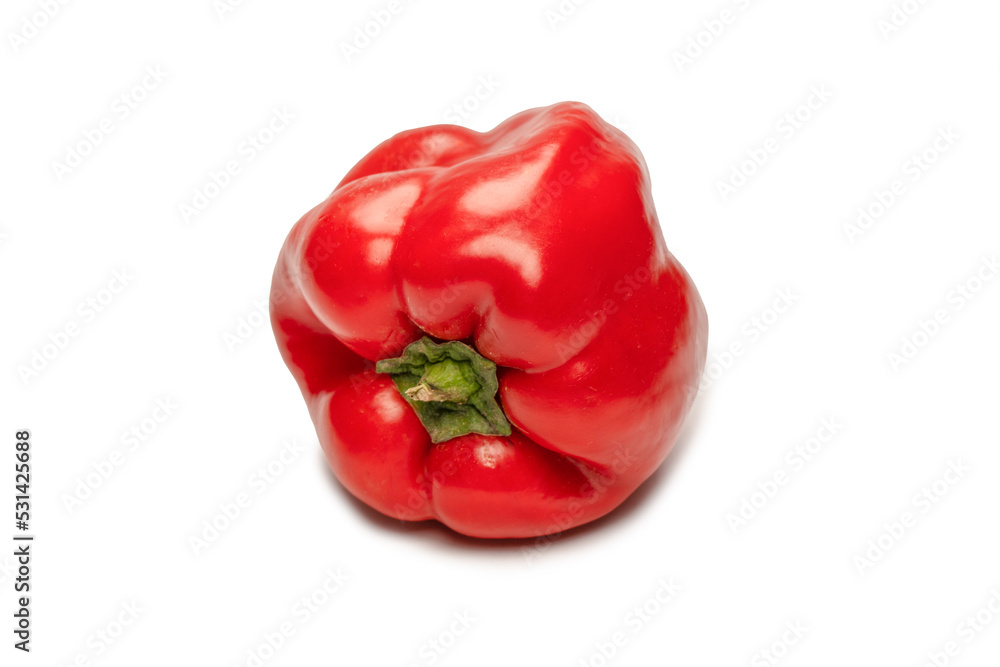 Red bell pepper isolated on a white background. Red bell pepper isolated on a white background.