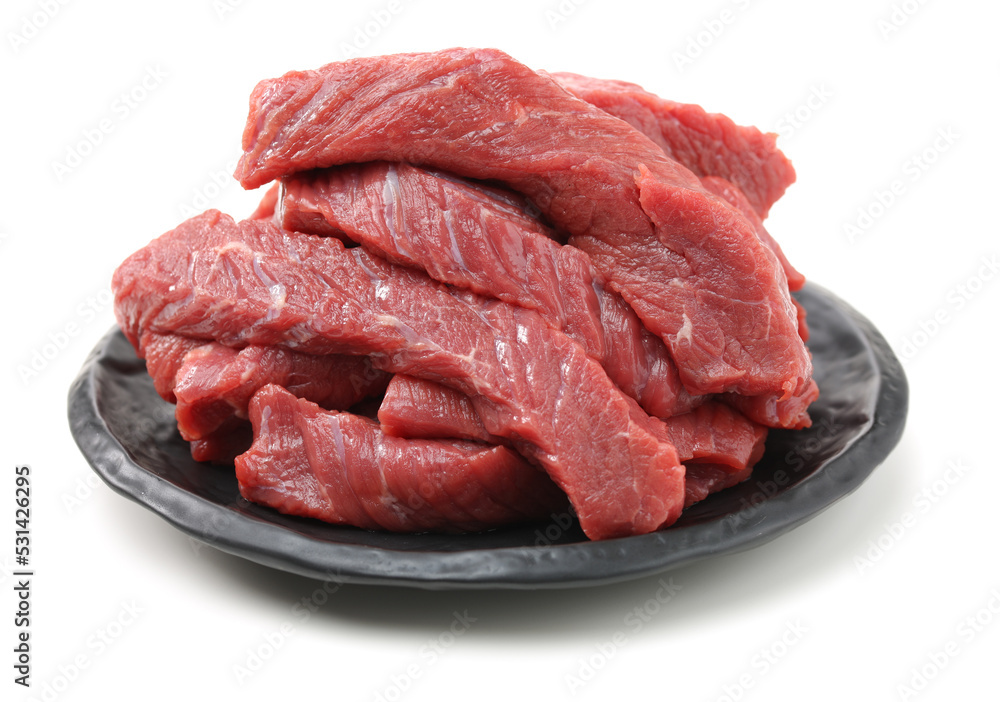 Fresh beef cut isolated on white background Fresh beef cut isolated on white background