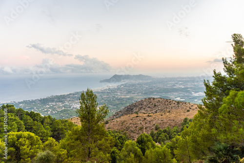 Landscape  views to Altea s bay  and Serra Gelada mountain