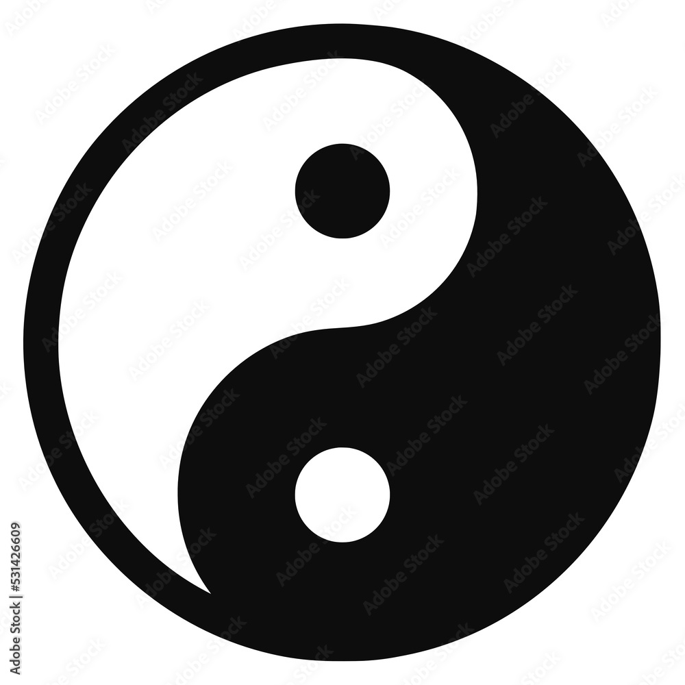 Yin and Yang Tao symbol icon illustration isolated on transparent background Yin and Yang Tao symbol icon illustration isolated on transparent background