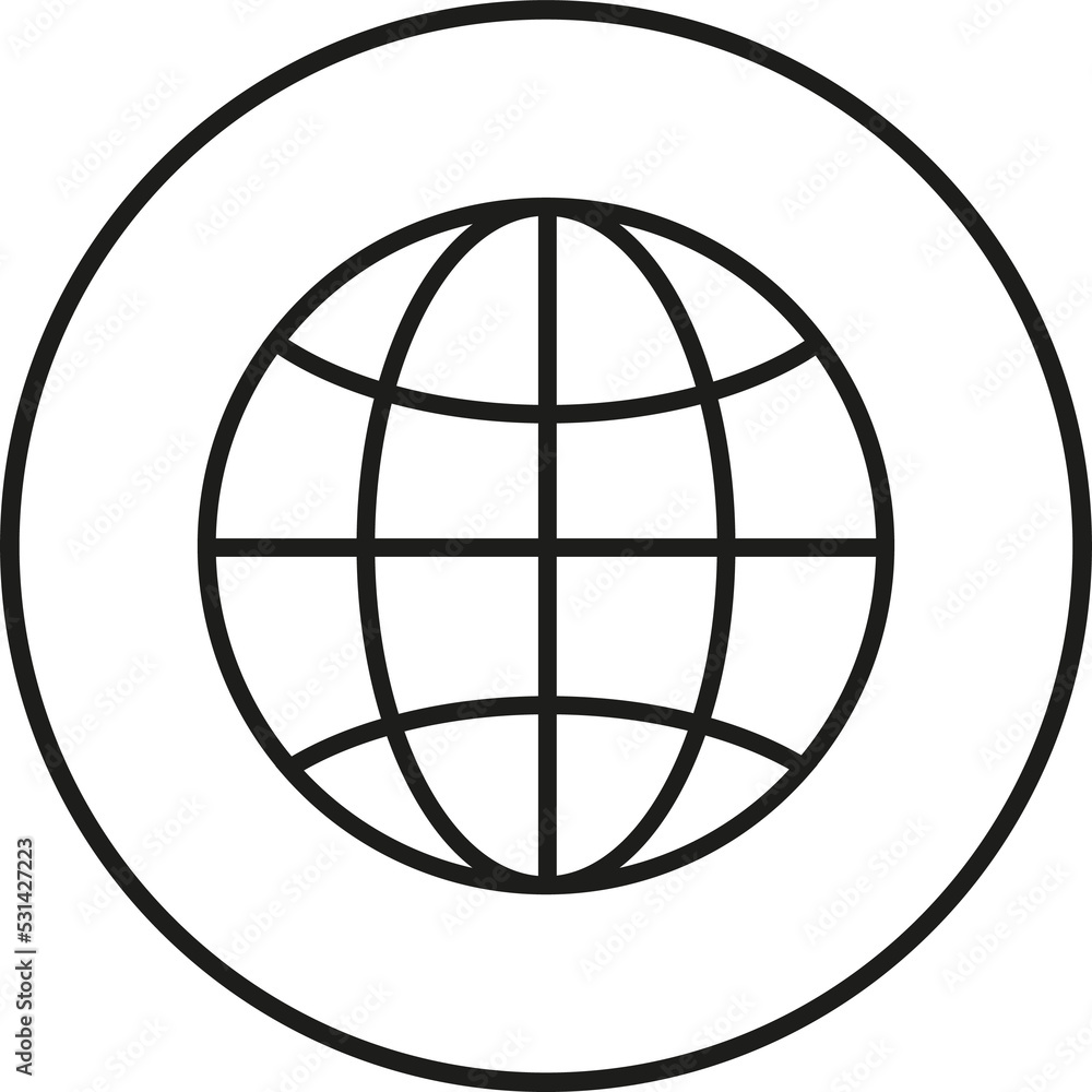 Globe flat icon Globe flat icon