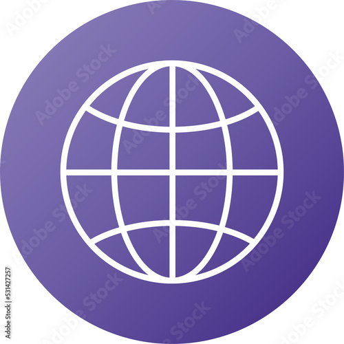 Globe flat icon 