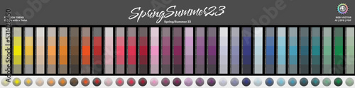 Fashion trend base colors for Spring Summer 23 (SS23) with a twist - Vector 