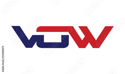 letter v, o, w, vo, ow and vow logo with kettlebell, gym and fitness logo