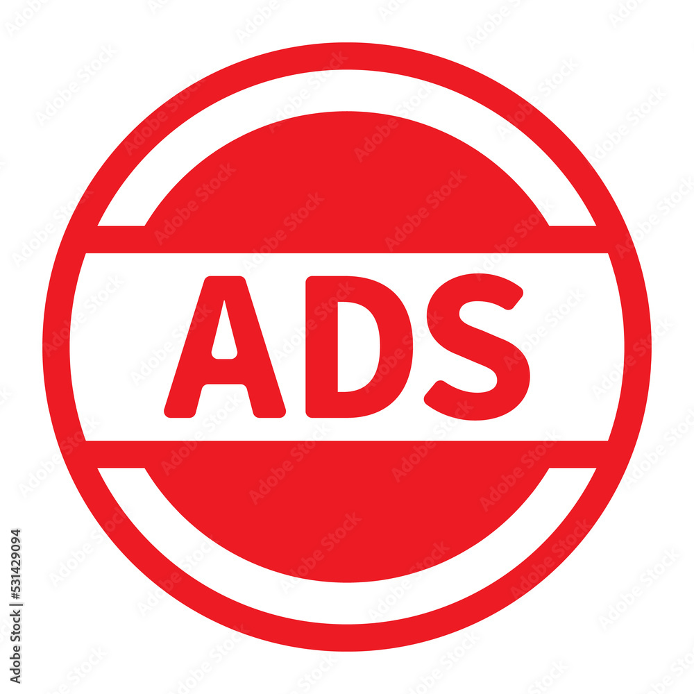 No ads for promotion icon. Ad blocker concept illustration No ads for promotion icon. Ad blocker concept illustration