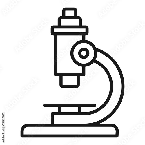 Laboratory Microscope line icon. Lab Concept illustration