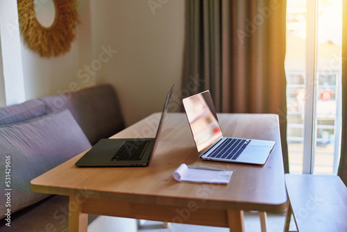 Home workplace in the apartment