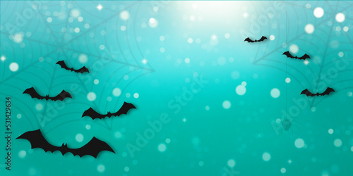 A flock of bats. Halloween background