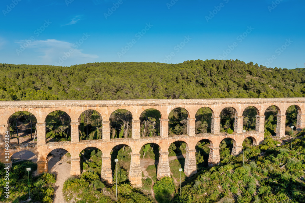 Les Ferreres Aqueduct or Pont del Diable - Devil's Bridge. A Roman aqueduct at Tarragona, Catalunya, Spain
