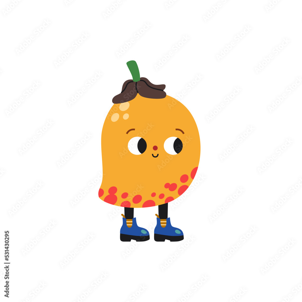 Cute cartoon usuma (peanut butter fruit) illustration. Cute cartoon usuma (peanut butter fruit) illustration.
