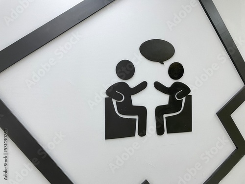 conversation sign in buidling