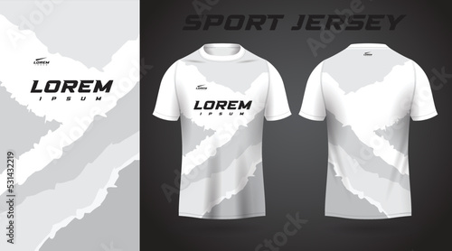 white and gray shirt sport jersey design