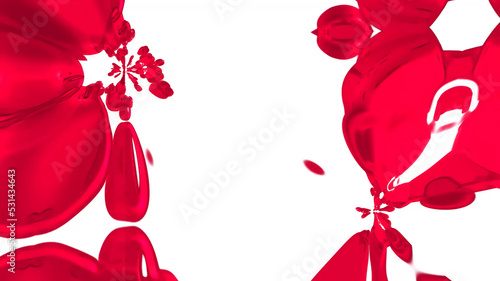 Abstract Red Background Digital Rendering