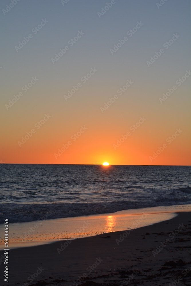 sunset on the beach