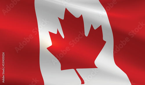 Canada flag background.Waving Canadian flag vector