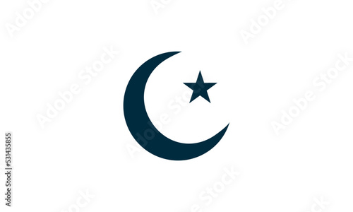 moon logo. Sign sun, moon, star. Vector logo for web design, Vector illustration eps10. Isolated on white background