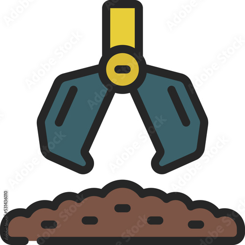 Excavator Claw Trash Icon