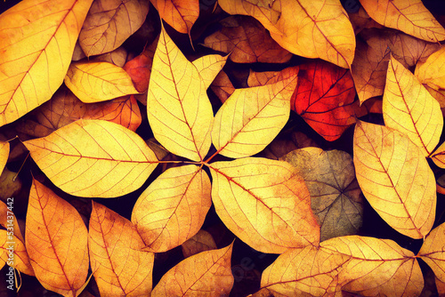Autumn Fall Leaves Background Pattern