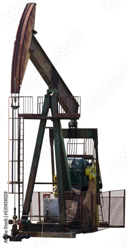 Cuadro en lienzo Isolated oil rig