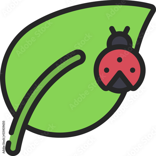 Bug On Leaf Icon