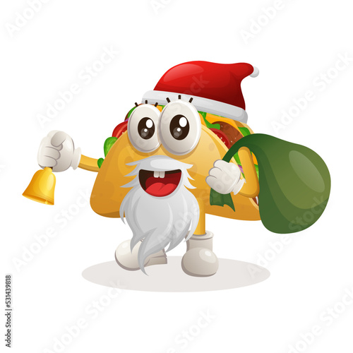 Cute taco santa claus christmas